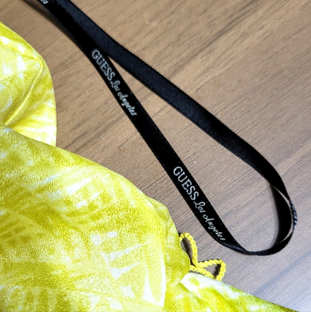 GUESS Dress Yellow Embellished Turquoise Ombre - Picture 8 of 8